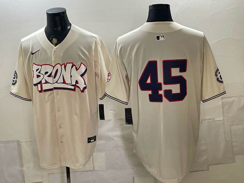Men 2026 New York Yankees #45 Cream Nike MLB Jersey 0808001->chicago cubs->MLB Jersey